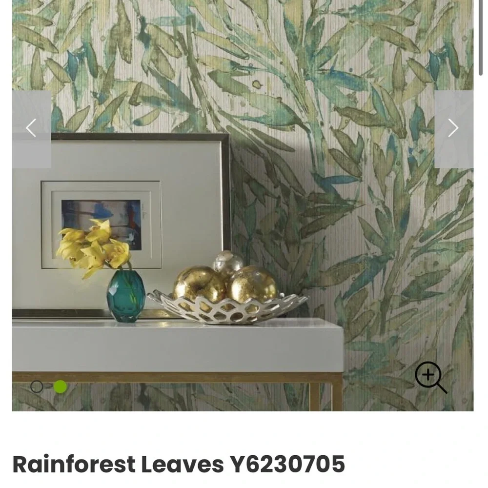 NWT Anthropologie Rainforest Leaves Wallpaper 1 roll